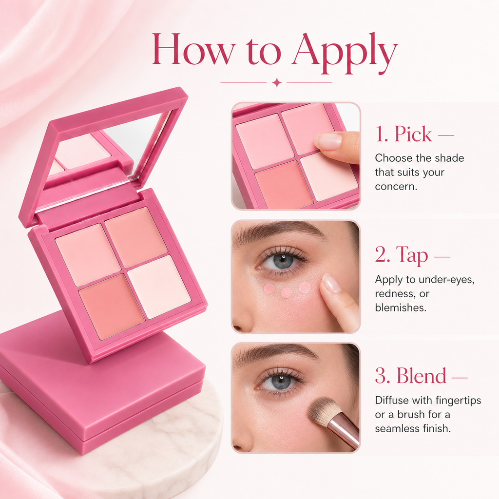 I WaWa Cream Concealer Palette how to apply